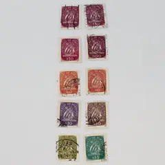 Lot Of 10 Portugal 1940s Ship Stamps Used