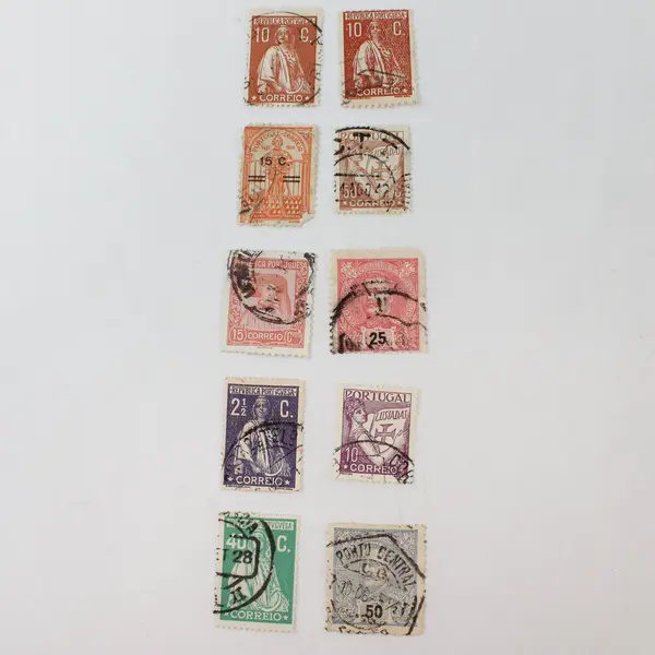 Lot Of 10 Portugal 1900-1940s Stamps Used