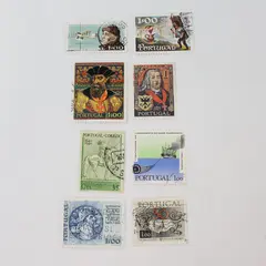 Lot of 8 Portugal Used Stamps Mixed Lot 1940s-1970s