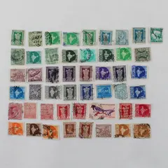Lot Of 49 India 1900s-1950s Stamps Used