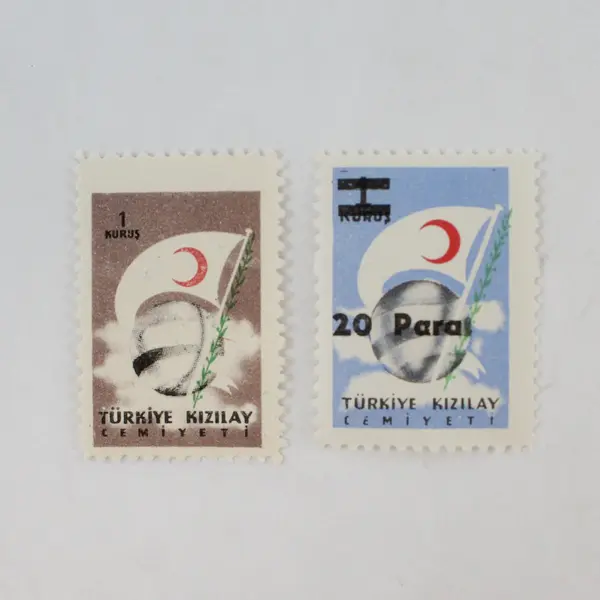 Lot Of 8 Turkey 1957 Postal Tax Stamps Mint Hinged