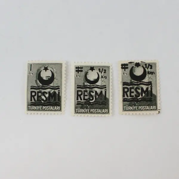 Lot Of 10 Turkey 1950s Resmi Official Overprint Stamps MLH OG