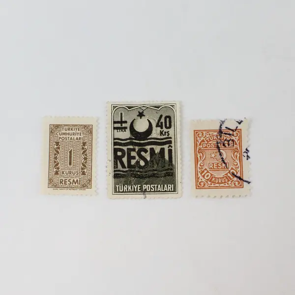 Lot Of 10 Turkey 1940s-1960s Resmi Official Stamps Used