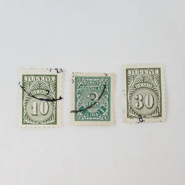 Lot Of 10 Turkey 1940s-1960s Resmi Official Stamps Used