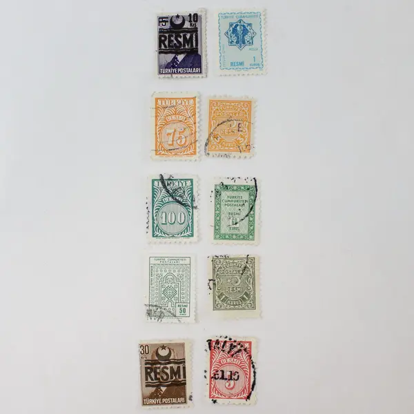Lot Of 10 Turkey 1950s-1960s Resmi Official Stamps Used