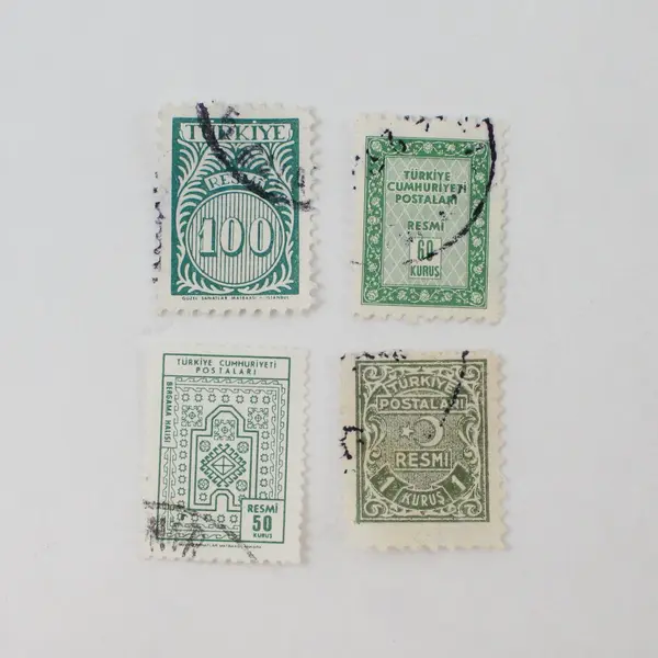 Lot Of 10 Turkey 1950s-1960s Resmi Official Stamps Used