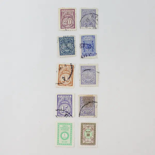 Lot of 10 Turkey Resmi Official Stamps Mixed Lot