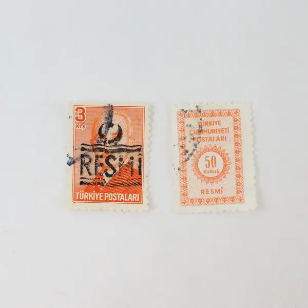 Lot Of 8 Turkey 1950s-1960s Resmi Official Used Stamps