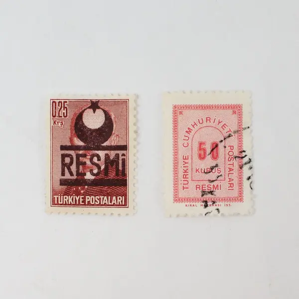 Lot Of 8 Turkey 1950s-1960s Resmi Official Used Stamps