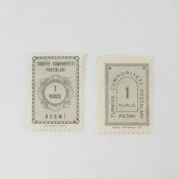 Lot Of 8 Turkey 1950s-1960s Resmi Official Used Stamps