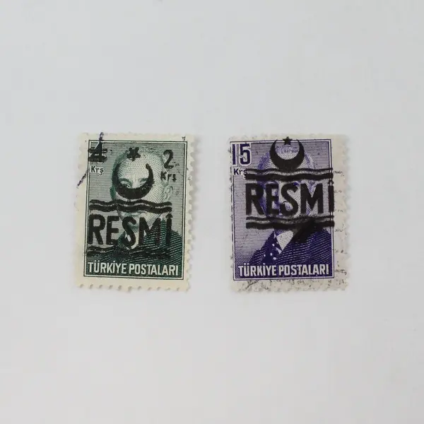 Lot Of 8 Turkey 1950s-1960s Resmi Official Used Stamps