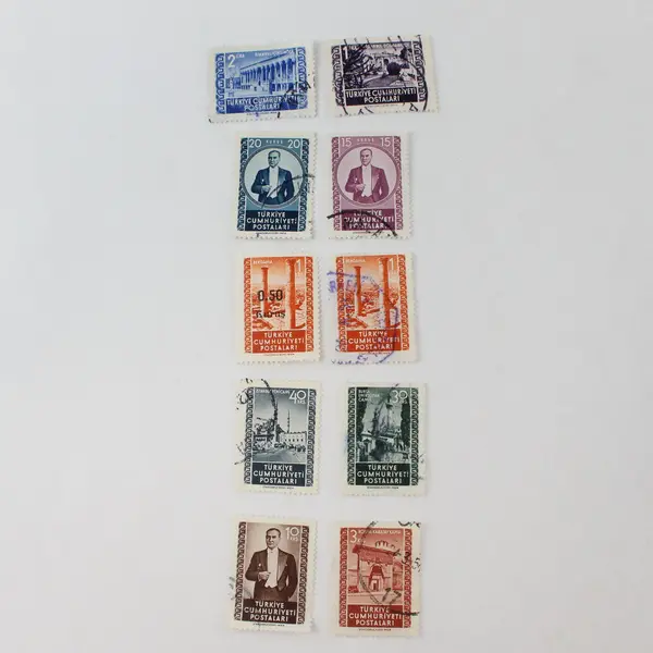 Lot Of 10 Turkey 1952 Stamps SC #1059-68 Used