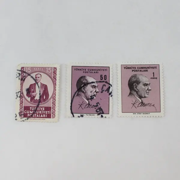 Lot Of 10 Turkey President Ataturk 1950s-1970s Stamps Used