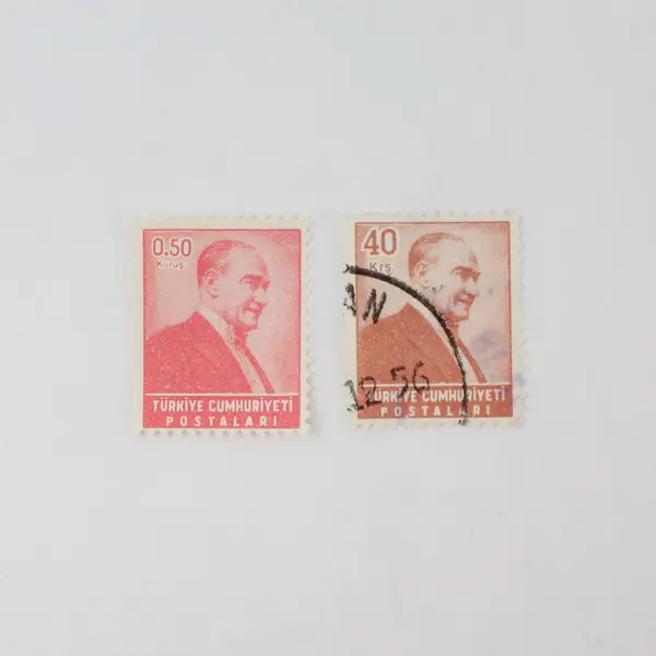 Lot Of 10 Turkey President Ataturk 1950s-1970s Stamps Used