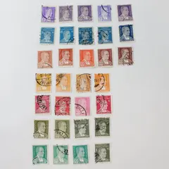 Lot Of 31 Turkey President Ataturk 1930s-1940s Stamps Used