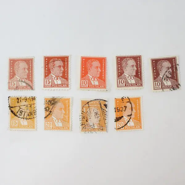 Lot Of 31 Turkey President Ataturk 1930s-1940s Stamps Used