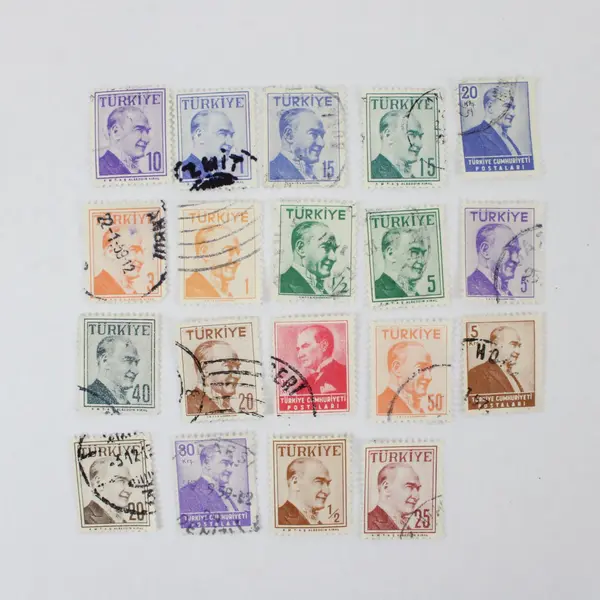 Lot Of 19 Turkey President Ataturk 1930s-1950s Stamps Used