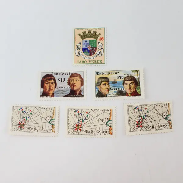 Lot Of 6 Cape Verde 1950s 1960s Stamps Mint Hinged OG