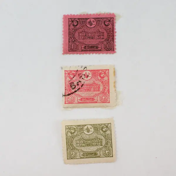 Lot Of 3 Turkey 1913 Stamps 1 Used 2 Mint Hinged