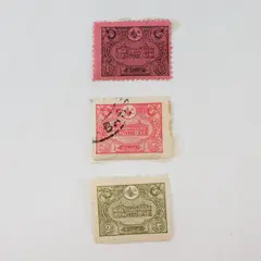 Lot Of 3 Turkey 1913 Stamps 1 Used 2 Mint Hinged