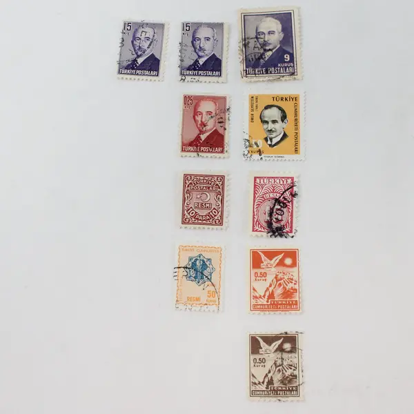 Lot of 10 Turkey Used Stamps Mixed Resmi Official Postage