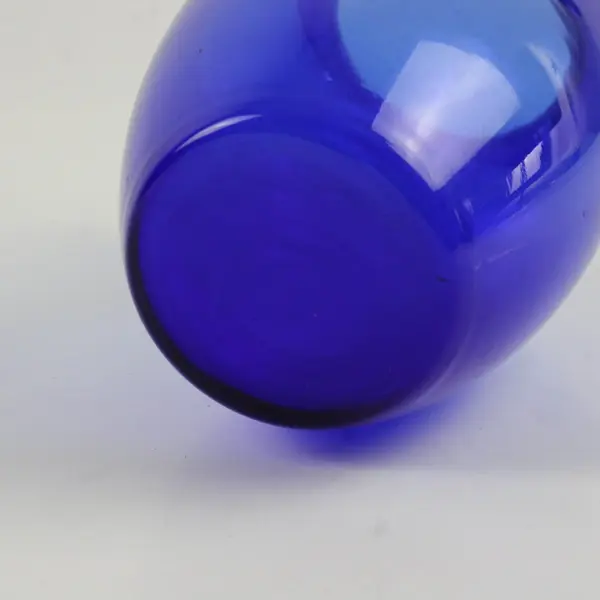 Unbranded Cobalt Blue Glass Vase 8in Flared Rim Decorative
