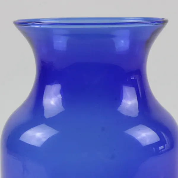 Unbranded Cobalt Blue Glass Vase 8in Flared Rim Decorative
