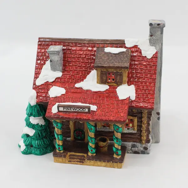 Dept 56 Snow Village Pinewood Log Cabin 1991 Item 51500