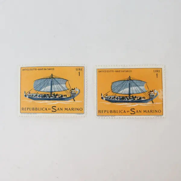 Lot of 8 San Marino Mint Hinged Stamps Ships & Locomotive 1963-64