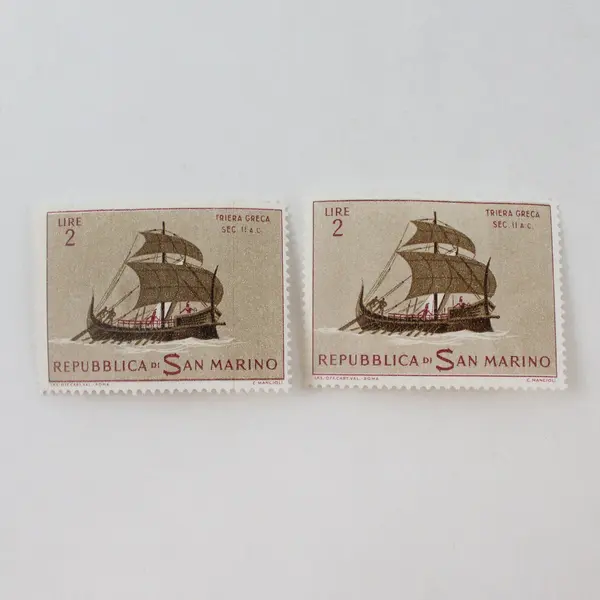 Lot of 8 San Marino Mint Hinged Stamps Ships & Locomotive 1963-64