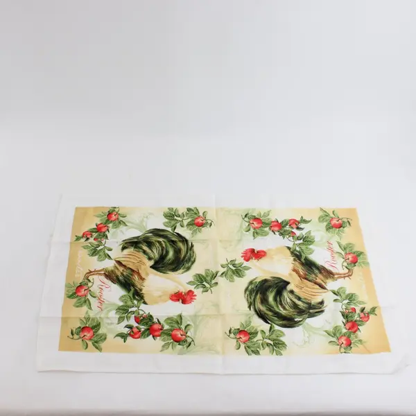 Lot of 4 Rooster Chicken Tea Towels Tuscan Farmhouse Decor