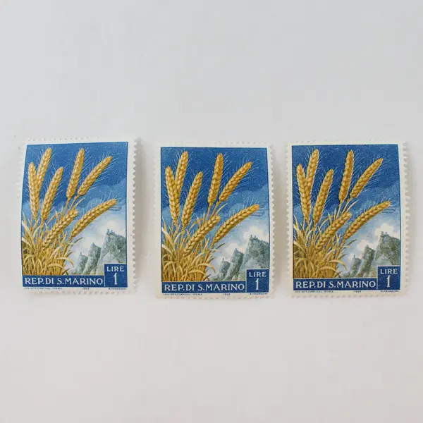 Lot of 7 San Marino 1958 Agriculture Stamps Scott #416-418 Mint Hinged