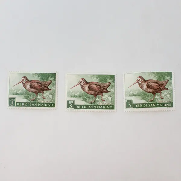 Lot Of 10 San Marino 1960 Bird Stamps SC# 446-50 Mint Hinged