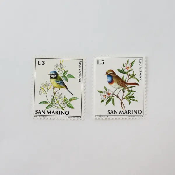 Lot of 6 San Marino 1972 Birds Flowers Mint Hinged Stamps