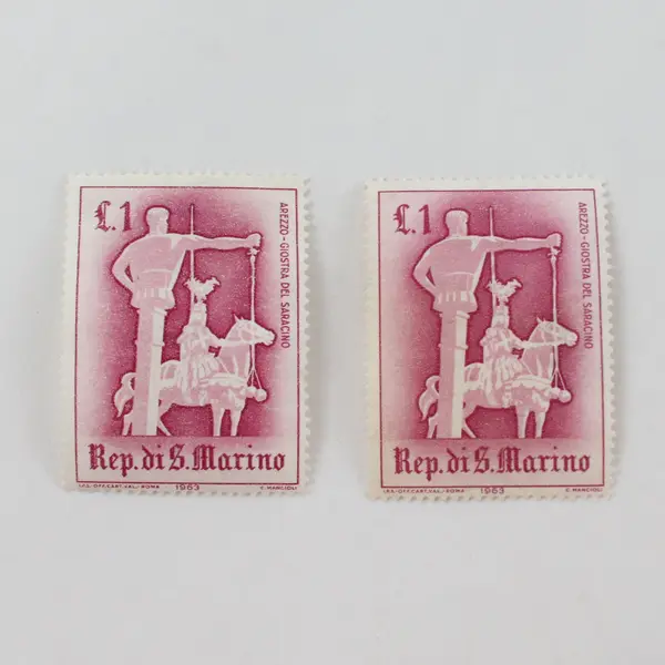Lot of 8 San Marino 1963 Warriors Stamps Mint Hinged