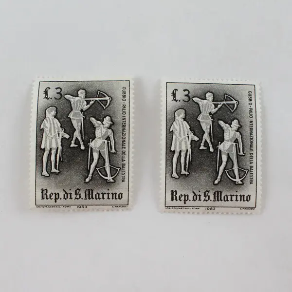 Lot of 8 San Marino 1963 Warriors Stamps Mint Hinged