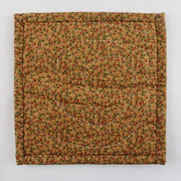 Set of 2 Autumn Foliage Floral Quilted Hot Pads 8" Square