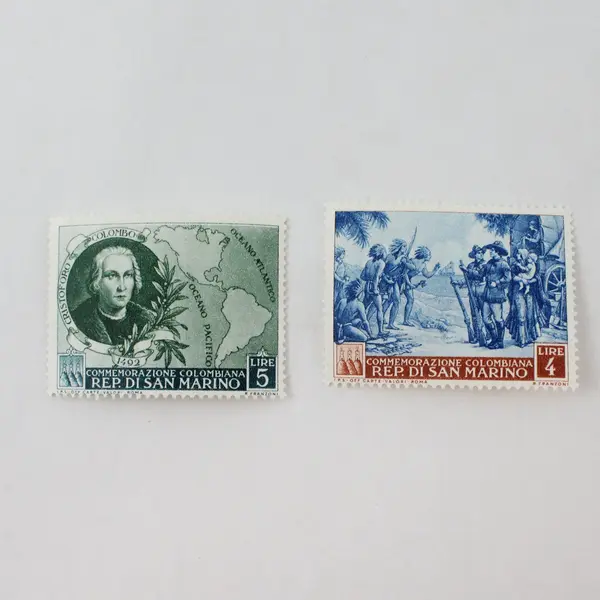 Lot of 7 San Marino 1952 Columbus Commemorative Stamps Uncertified