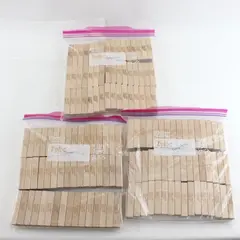 Set of 3 Bags of Wooden Jenga Building Blocks Natural Learning Toy 48 in each
