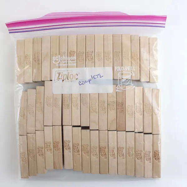 Set of 3 Bags of Wooden Jenga Building Blocks Natural Learning Toy 48 in each