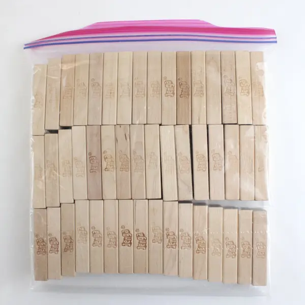 Set of 3 Bags of Wooden Jenga Building Blocks Natural Learning Toy 48 in each