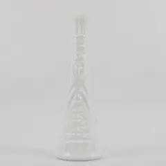 Anchor Hocking Stars & Bars Milk Glass Bud Vase 6.75in White