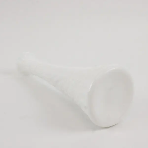 Anchor Hocking Stars & Bars Milk Glass Bud Vase 6.75in White