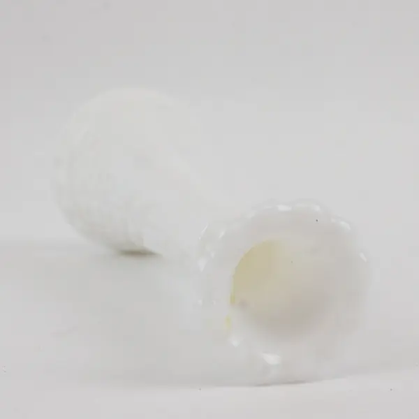 Anchor Hocking Stars & Bars Milk Glass Bud Vase 6.75in White