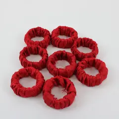 Set of Red Fabric Napkin Holders Tabletop Dining Christmas Decor