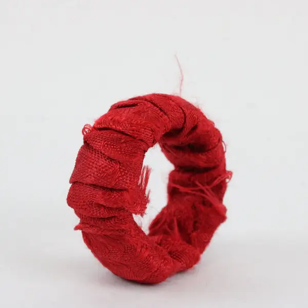 Set of Red Fabric Napkin Holders Tabletop Dining Christmas Decor