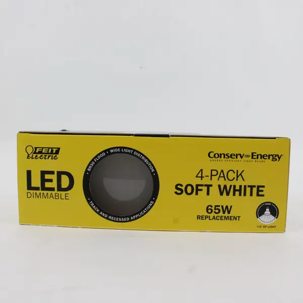 Feit Electric BR30/927 LED Dimmable Soft White 4-Pack 10W Flood Bulbs