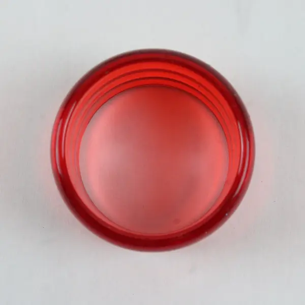 Set of 4 Red Hard Plastic Translucent Retro-Style Napkin Rings in box