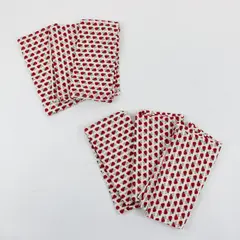 Lot of 7 Hand-Made Cotton Napkins, Ladybug Design 