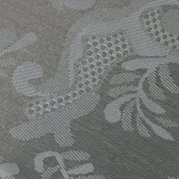 Set of 6 Sage Green Cloth Napkins 14" Sq., woven floral motif 